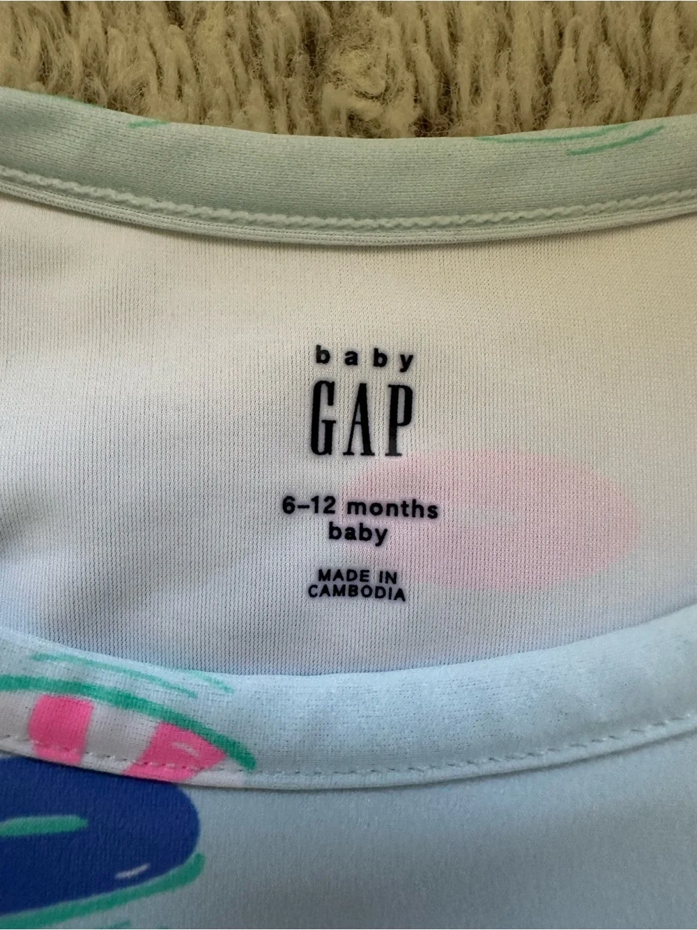 Baby GAP | Light Blue Ruffle Long-Sleeve Bathing Suit, Size 6-12 Mo ✨